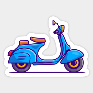 Scooter Cartoon Sticker